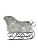 Chic Antique VINTAGE SCHLITTEN Antik Grau mit Schneeflocken 12x10 cm