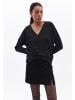 OXXO V-Ausschnitt-Pullover BLACK SHINY