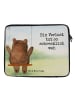 Mr. & Mrs. Panda Notebook Tasche Bär Schaukel Design mit Spruch in Weiß