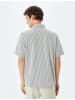 KOTON TSHIRT SS POLO in Grau Gestreift