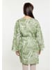 Usha Damen Kimono in Grün Wollweiss