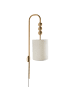 Wandleuchte LOKY in Messing/Weiß - (W) 18 x (H) 78 x (L) 18 cm