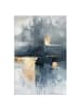 OnlyWow Poster Abstrakte Kunst gold grau