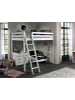 58 aufm Kessel HOCHBETT Karolina 209x190x215 aus Massivholz+MDF in Weiß
