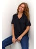 Kaffe Kurzarm-Bluse KAtina Regular fit in Black Deep