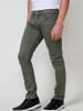 KOROSHI Farbige Stretch-Jeans mit normaler Passform in oliv