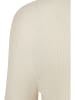 Urban Classics Urban Classics Damen Ladies Cropped Rib Knit Zip Cardigan in whitesand