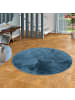 Pergamon Fellteppich Luxus Super Soft Plush Rund in Zwart