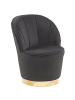 Beliani Sessel ALBY in Schwarz/Gold - (W) 56 x (H) 72 x (L) 61 cm