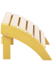 Beliani Fußhocker ADIRONDACK in Gelb - (W) 50 x (H) 34 x (L) 43 cm