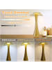 ZMH Tischleuchte LED USB Wiederaufladbar in gold Touch Dimmbar LED Schlafzimmerlampe