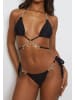 Moda Minx Bikini Top Seychelles Triangle Wrap in Schwarz