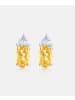 Diamant L'éternel Ohrstecker, mit Citrin, 375 Gelbgold
