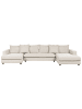 Beliani U-förmiges Sofa LILVIKEN in Beige/Schwarz - (W) 359 x (H) 57 x (L) 194 cm