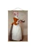 WALLART Stoffbild - Jean Etienne Liotard - Das Schokoladenmädchen in Creme-Beige