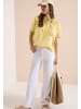Cecil Kurzarm Sweatshirt mit Kapuze in Buttermilk Yellow