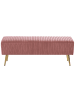 Beliani Bettbank PATERSON in Rosa/Gold - (W) 118 x (H) 42 x (L) 40 cm