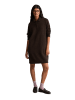 Marc O'Polo DENIM Polo-Strickkleid oversize in Dark Brown Melange