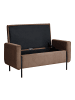 Beliani Bettbank LEWES in Braun/Schwarz - (W) 114 x (H) 55 x (L) 50 cm