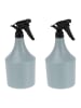 relaxdays 2x Sprühflasche in Grau/ Schwarz - 1000 ml
