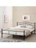 en.casa Metallbett Florenz in Schwarz (B)140cm