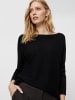 Vero Moda Eleganter 3/4 Arm Rippstrick Pullover VMNORA in Schwarz