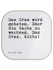 Mr. & Mrs. Panda Untersetzer Glas Das Gras wird gebeten,... mit ... in Weiß