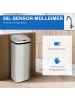 HOMCOM Sensor Mülleimer in Silber 33L x 25B x 84H cm