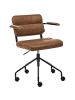 Beliani Bürostuhl CANDOR in Braun/Silber/Schwarz - (W) 47 x (H) 74 x (L) 45 cm