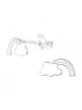 Alexander York Kinderschmuck-Ohrstecker WOLKE und REGENBOGEN in 925 Sterling Silber, 2-tlg.