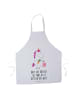 Mr. & Mrs. Panda Latzschürze Einhorn Gemüse mit Spruch in Weiß