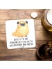 Mr. & Mrs. Panda Untersetzer für Gläser Mops mit Spruch in Weiß