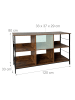 relaxdays Regal "Industrial"  in Schwarz/ Vintagebraun - (B)120 x (H)80 x (T)33 cm