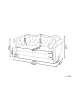 Beliani 3-tlg 2-Sitzer Sofa SKIEN in Beige/Schwarz