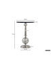 FineBuy Beistelltisch in Silber / Marmor / 40x40x57