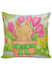 Mr. & Mrs. Panda Kissen Hase Tulpen Design ohne Spruch in Weiß