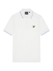 Lyle & Scott Poloshirt in Weiß/Hellblau