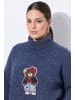 MIAMODA Rollkragenpullover in dunkles marine