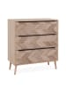 CALICOSY Kommode TORUN in Helles Holz - (W) 80  x (H) 87  x (L) 38,5  cm