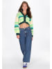 myMo Cardigan in green multicolor