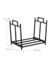 relaxdays Kaminholzregal in Schwarz - (B)45 x (H)41 x (T)33 cm