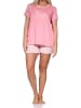 NORMANN Schlafanzug Shorty Pyjama kurzarm Tupfen Punkte in pink