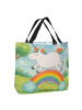 Mr. & Mrs. Panda Shopper Einhorn Regenbogen Design ohne Spruch in Weiß