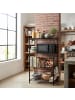 relaxdays Metallregal in Schwarz - (B)56 x (H)120 x (T)35 cm