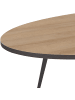 Beliani Esszimmertisch OTTAWA in Braun/Schwarz - (W) 90 x (H) 76 x (L) 180 cm