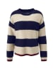 Aniston CASUAL Strickpullover in marine-hellbeige-bordeaux