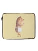 Mr. & Mrs. Panda Laptop Sleeve Igel Wein ohne Spruch in Gelb Pastell