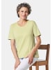 GOLDNER Basic Baumwollshirt mit kurzem Arm in gelb