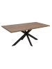 MCW Esszimmertisch O55 Industrial MDF Metall 180cm, Walnuss-Optik