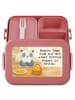 Mr. & Mrs. Panda Meal Prep Box Panda Pommes Gebet Design mit Spruch in Rot Pastell